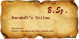 Barabás Szilas névjegykártya